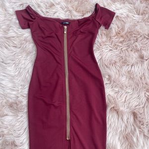 Burgundy Fashion Nova Dress